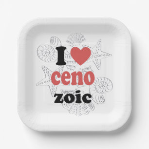 Ich Liebe Cenozoic lustiges Zitat für Wissenschaft Pappteller