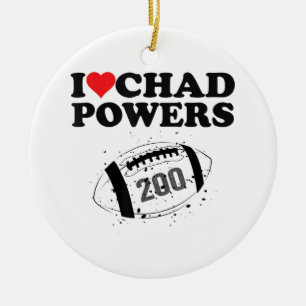Ich liebe Chad Powers 200 American Football Underc Keramik Ornament
