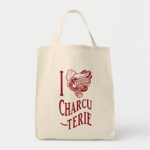 Ich liebe Charcuterie Tragetasche