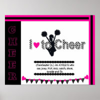 Ich Liebe, Cheerleader Poster zu jubeln