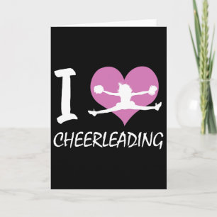 Ich liebe Cheerleading Süßes Cheerleading-Geschenk Karte