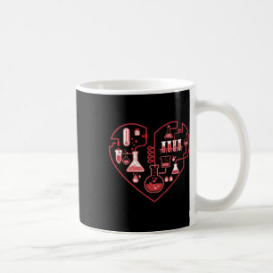 Ich liebe Chemie Herz Wissenschaft für Lehrer und Kaffeetasse