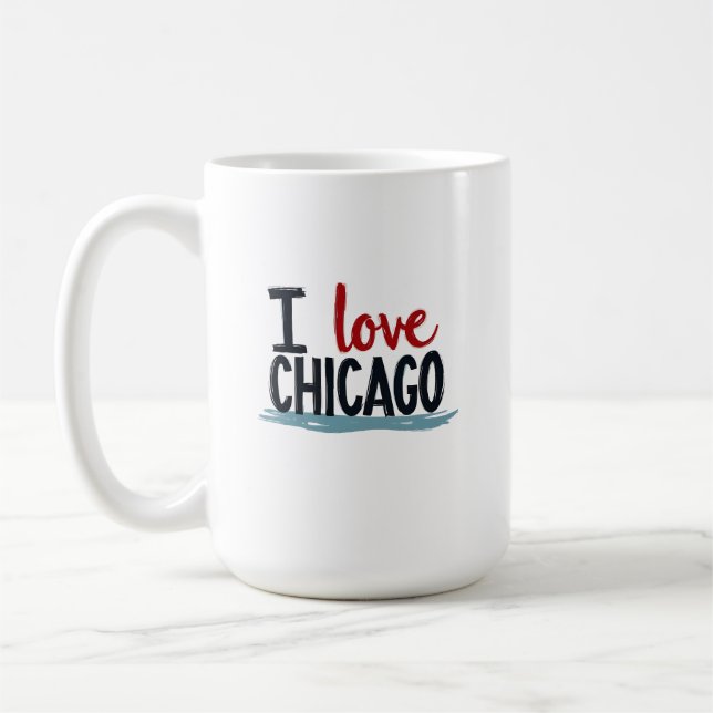 Ich liebe Chicago Kaffeetasse (Links)