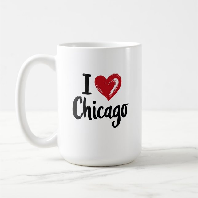Ich liebe Chicago Kaffeetasse (Links)