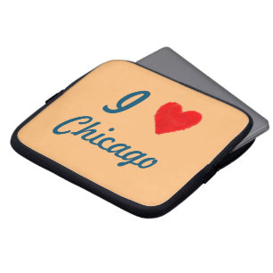 ICH LIEBE Chicago Laptopschutzhülle