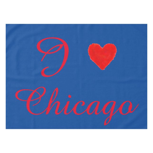 ICH LIEBE Chicago Tischdecke (Vorderseite (Horizontal))
