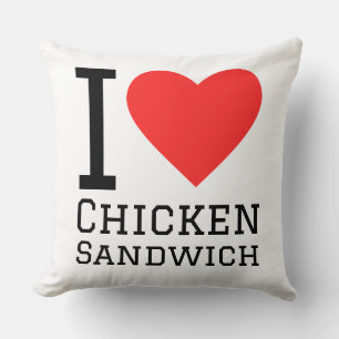 Ich liebe Chicken Sandwich Kissen