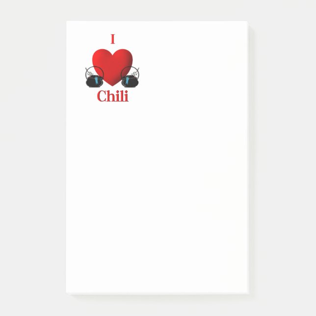 Ich liebe Chili Post-it Klebezettel (Vorderseite)