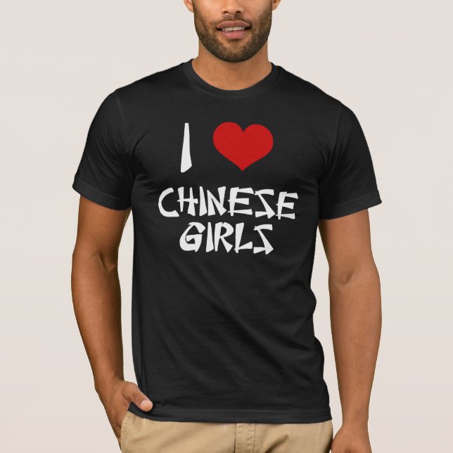 Ich Liebe Chinesisches Girls-Shirt T-Shirt (Vorderseite)