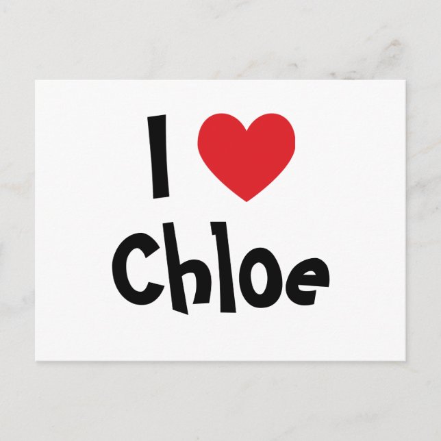 Ich liebe Chloe Postkarte (Vorderseite)