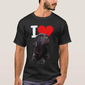 Ich liebe Chocolate Lab Hund brauner Labrador Retr T-Shirt