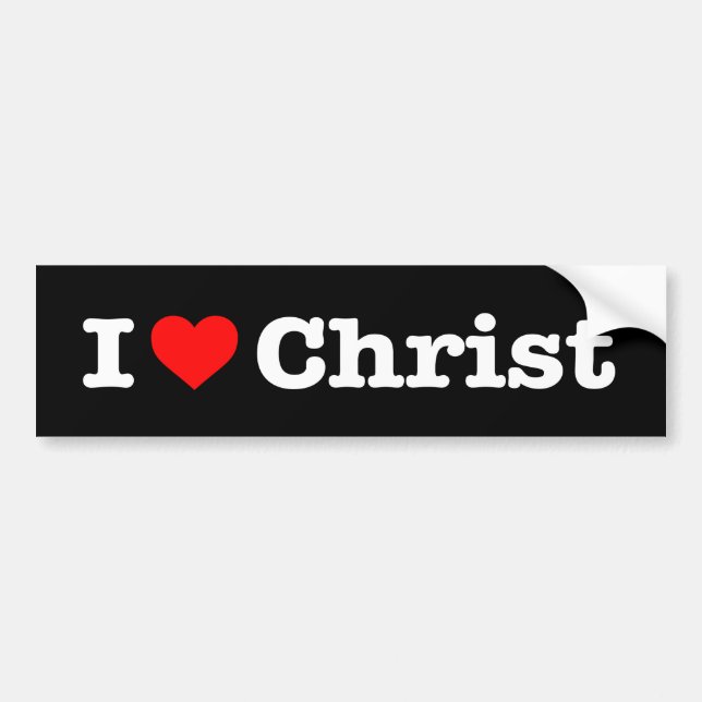 "ICH LIEBE CHRISTUS" AUTOAUFKLEBER (Vorne)