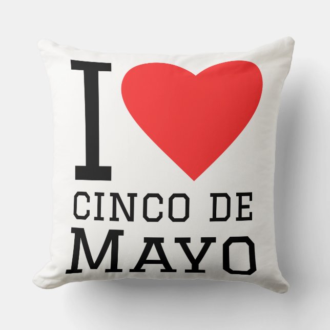 Ich liebe Cinco de Mayo Kissen (Vorderseite)