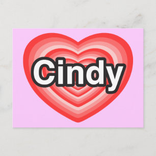 Ich Liebe Cindy. Ich Liebe dir Cindy. Herz Postkarte