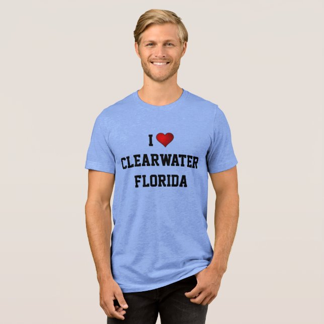 ICH LIEBE CLEARWATER, FLORIDA Tri-Blend SHIRT (Vorderseite voll)