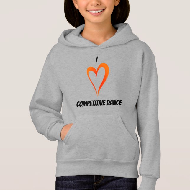 Ich liebe Competitive Dance - Kinder Pullover Hood (Vorderseite)