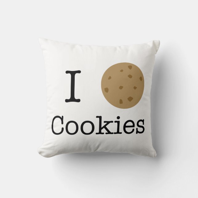 Ich Liebe Cookies Kissen (Vorderseite)