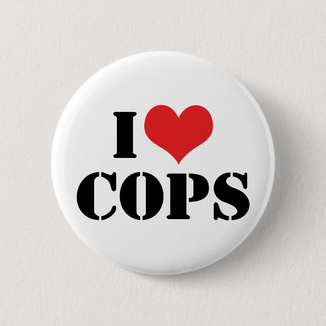 Ich liebe Cops Button (Vorderseite)