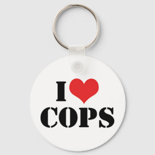 Ich liebe Cops Schlüsselanhänger