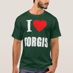 Ich Liebe Corgis für Männer Frauen Hundebesitzer T-Shirt