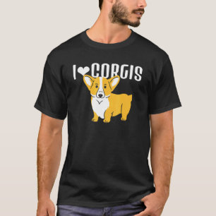Ich liebe Corgis Retro Hund Tier T-Shirt