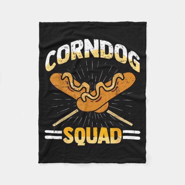 Ich liebe Corndogs Squad Karneval Corn Dogs Hot Do Fleecedecke (Vorderseite)
