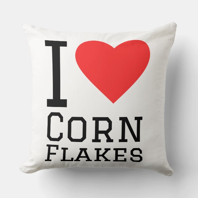Ich liebe Cornflakes Kissen (Vorderseite)