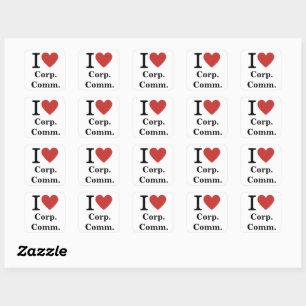 Ich ❤️ Liebe Corp. Comm. AUFKLEBER