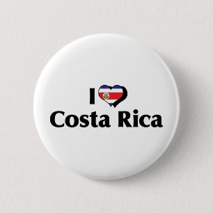 Ich liebe Costa Rica-Flagge Button