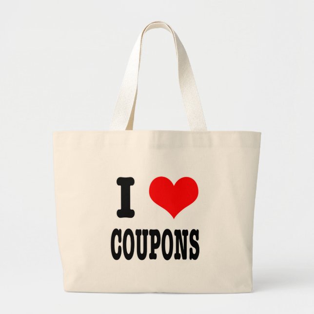 Ich liebe Coupons Jumbo Stoffbeutel (Vorne)