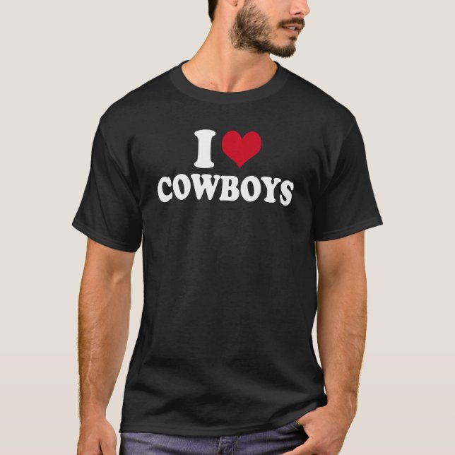 Ich liebe Cowboys T-Shirt (Vorderseite)