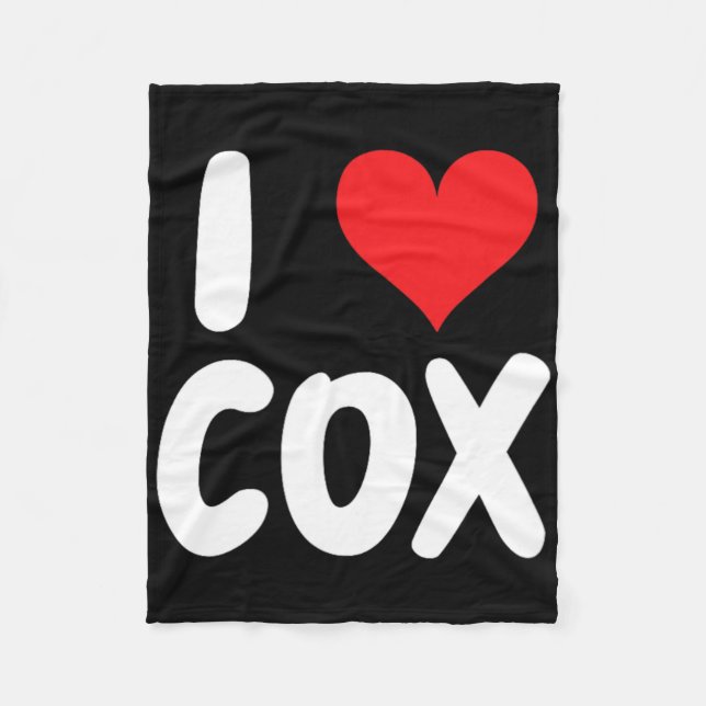 Ich liebe Cox - Herz - Name  Fleecedecke (Vorderseite)