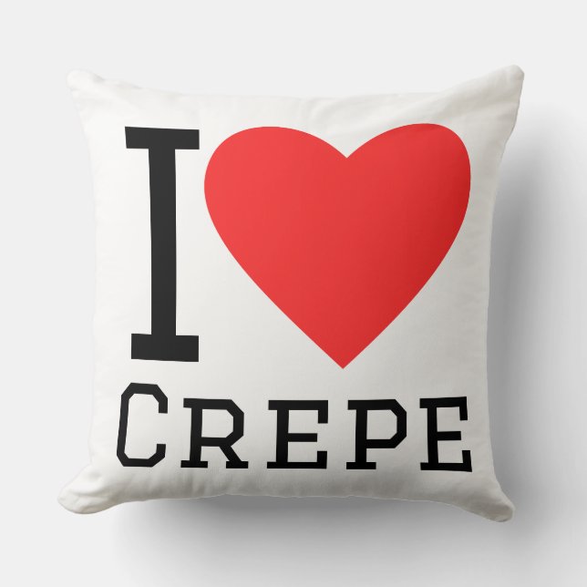 Ich liebe Crêpe Kissen (Vorderseite)