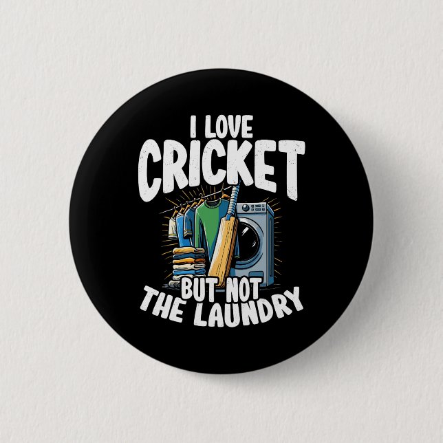 Ich liebe Cricket, aber nicht das Wäschedesign für Button (Vorderseite)