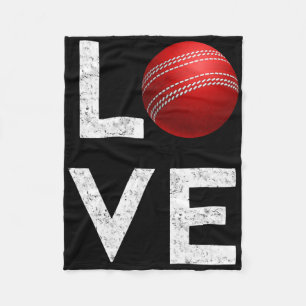 Ich liebe Cricket! Leidenschaftlicher Cricket-Spie Fleecedecke