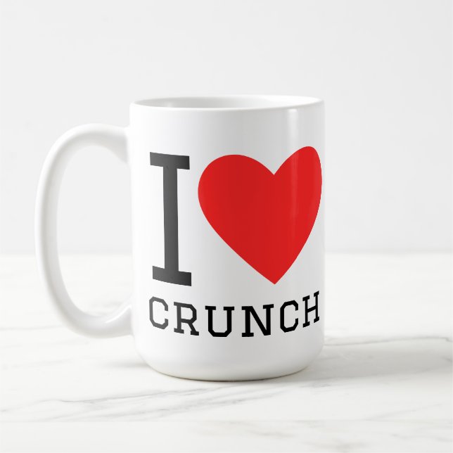 Ich liebe Crunch Kaffeetasse (Links)