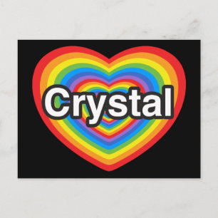 Ich liebe Crystal. Ich liebe dich Crystal. Herz Postkarte