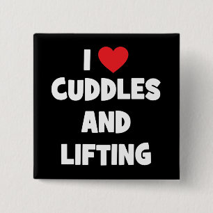 Ich Liebe Cuddles und Heftgewichte - Funny Novelle Button
