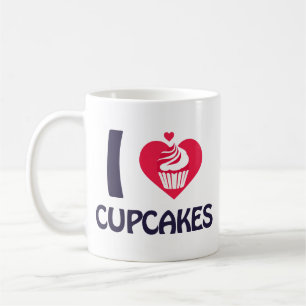 Ich liebe Cupcakes T-Shirt Kaffeetasse