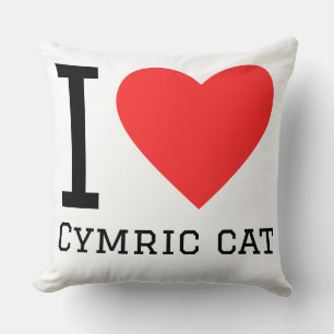 Ich liebe Cymric-Katze Kissen