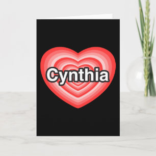 Ich Liebe Cynthia. Ich Liebe dir Cynthia. Herz Karte