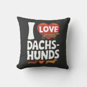 Ich liebe Dachshunde Herzliches Design für Haustie Kissen