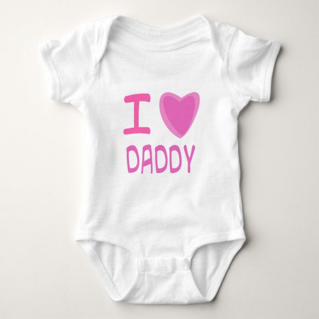 Ich liebe Daddy Baby Strampler (Vorderseite)
