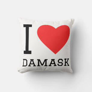 Ich liebe Damast Kissen