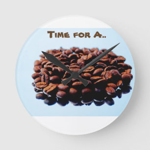 Ich liebe das Aroma von Kaffee Runde Wanduhr