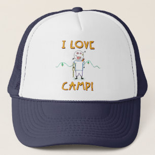 Ich liebe das Camp - Lustige Zeichnung vom Kinder- Truckerkappe