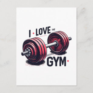 Ich liebe das Fitnessstudio Begleitkarte