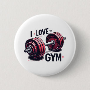 Ich liebe das Fitnessstudio Button