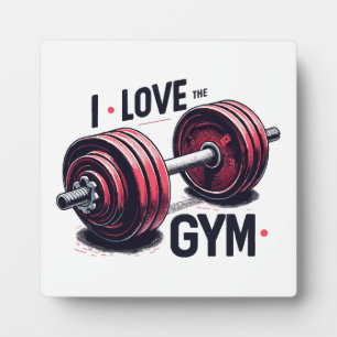 Ich liebe das Fitnessstudio Fotoplatte