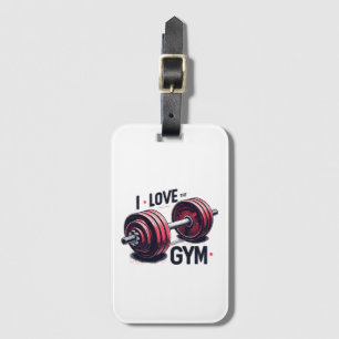 Ich liebe das Fitnessstudio Gepäckanhänger